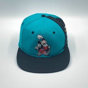 Mickey Unlimited Snapback Hat Cap When the Going Gets Tuff Gets Winning Vtg 90's